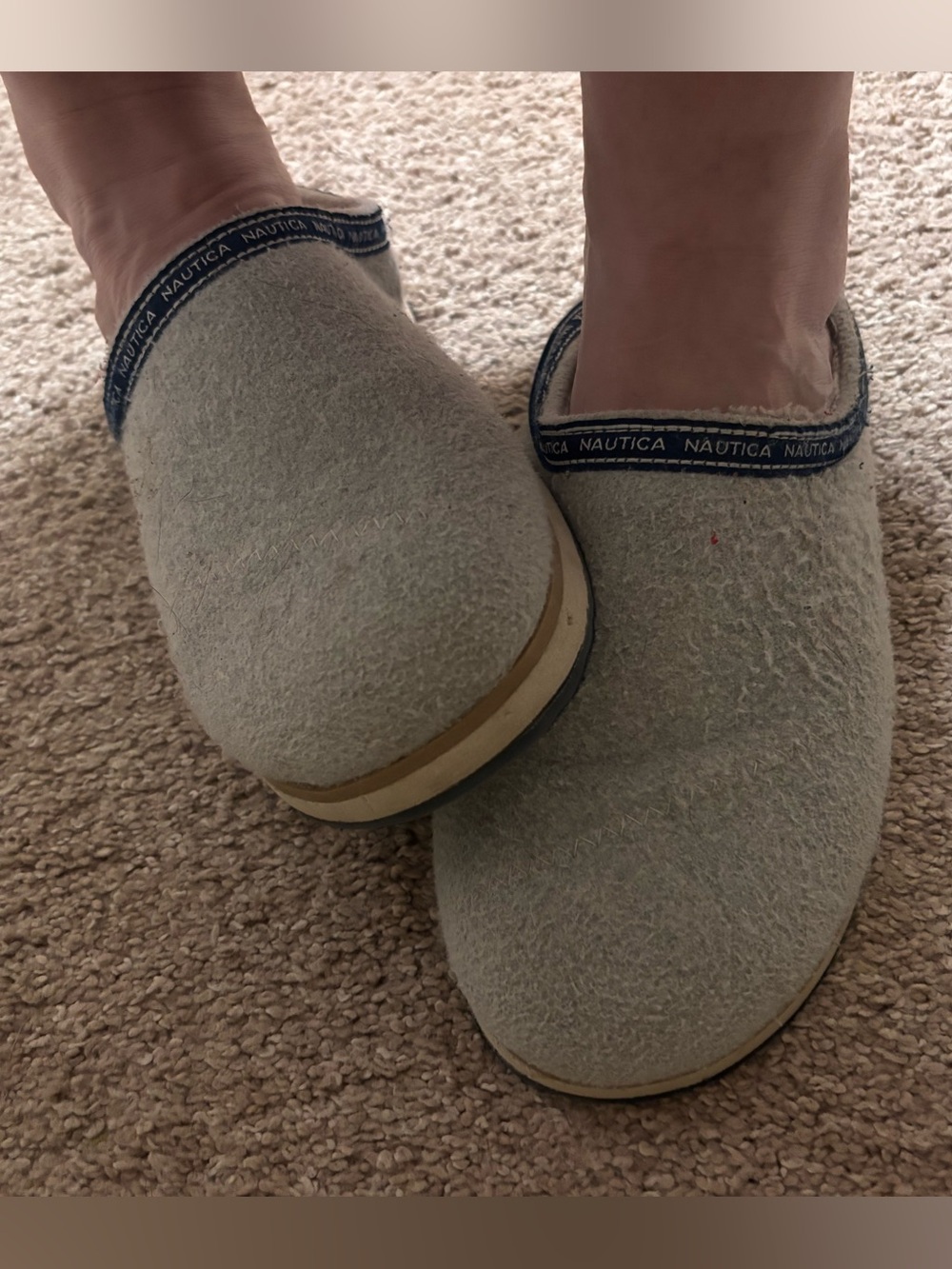 Well Worn Nautica Slip On Slippers